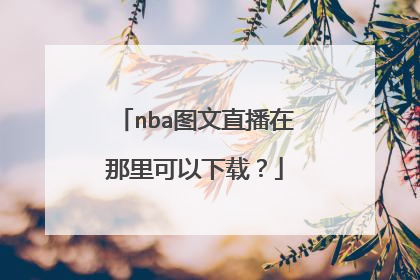 nba图文直播在那里可以下载？