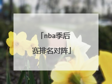 nba季后赛排名对阵