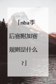 nba季后赛附加赛规则是什么?