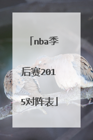 nba季后赛2015对阵表