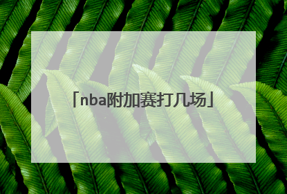 nba附加赛打几场