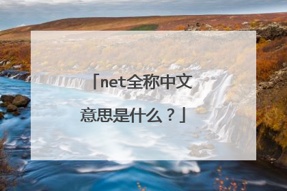 net全称中文意思是什么?