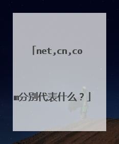 net,cn,com分别代表什么?