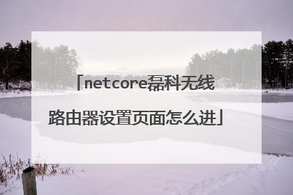 netcore磊科无线路由器设置页面怎么进