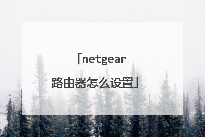 netgear路由器怎么设置