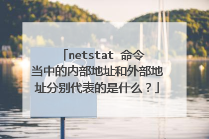 netstat 命令当中的内部地址和外部地址分别代表的是什么?