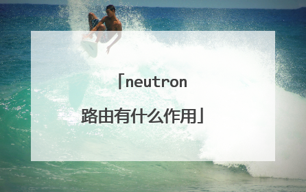 neutron路由有什么作用