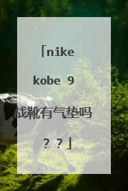 nike kobe 9战靴有气垫吗？？