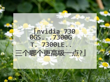 nvidia 7300GS...7300GT. 7300LE..三个哪个更高级一点?