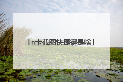 n卡截图快捷键是啥