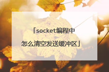 socket编程中怎么清空发送缓冲区
