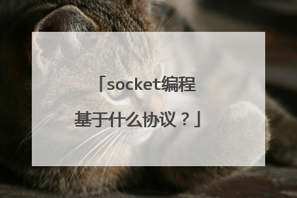 socket编程基于什么协议？