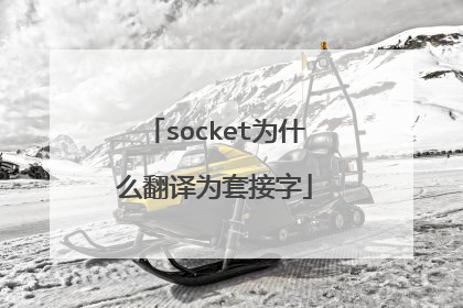 socket为什么翻译为套接字