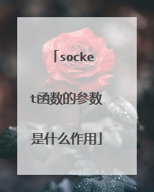 socket函数的参数是什么作用
