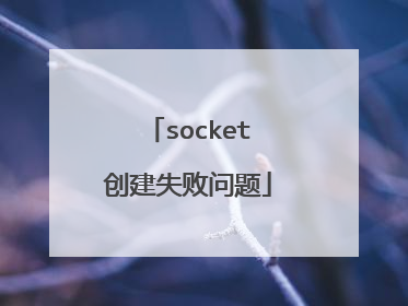 socket创建失败问题