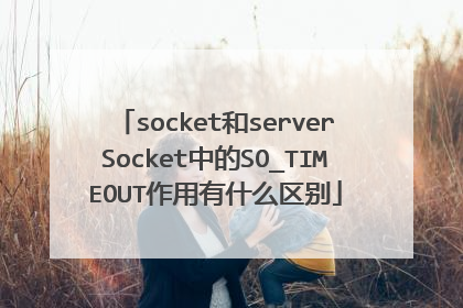 socket和serverSocket中的SO_TIMEOUT作用有什么区别