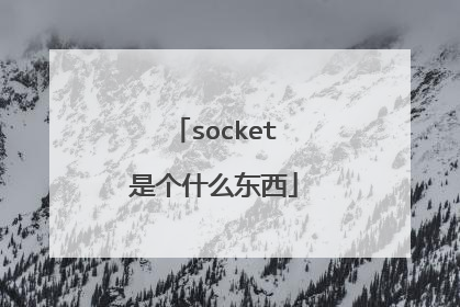 socket是个什么东西