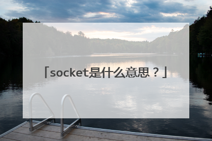 socket是什么意思?