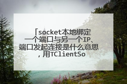 socket本地绑定一个端口与另一个IP、端口发起连接是什么意思，用TClientSocket如何实现。