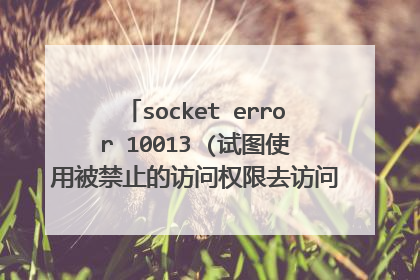 socket error 10013 (试图使用被禁止的访问权限去访问套接字)，下面是代码，大家帮分析一下吧，谢了