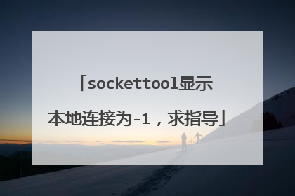 sockettool显示本地连接为-1，求指导