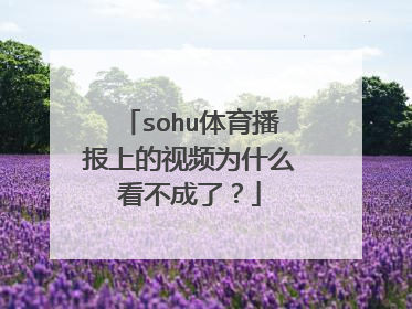sohu体育播报上的视频为什么看不成了？