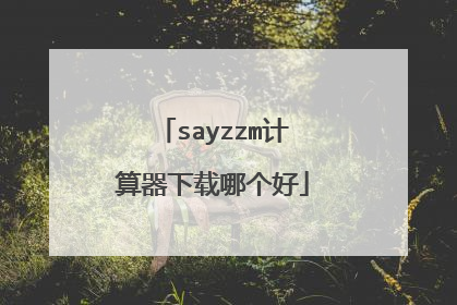 sayzzm计算器下载哪个好