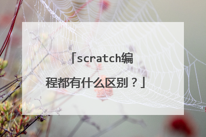scratch编程都有什么区别?