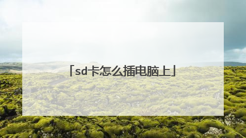 sd卡怎么插电脑上