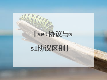 set协议与ssl协议区别