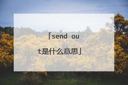 send out是什么意思
