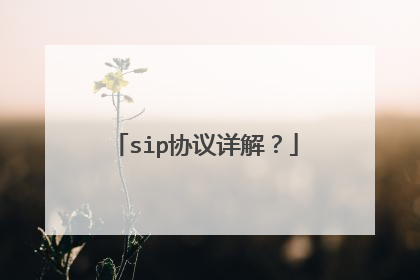 sip协议详解?