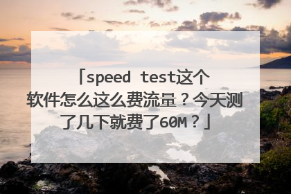 speed test这个软件怎么这么费流量?今天测了几下就费了60M?