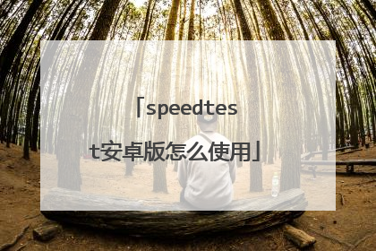 speedtest安卓版怎么使用
