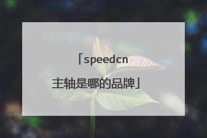 speedcn主轴是哪的品牌