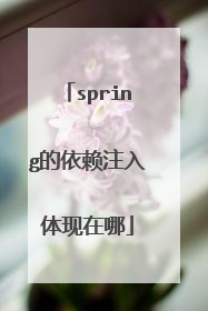 spring的依赖注入体现在哪