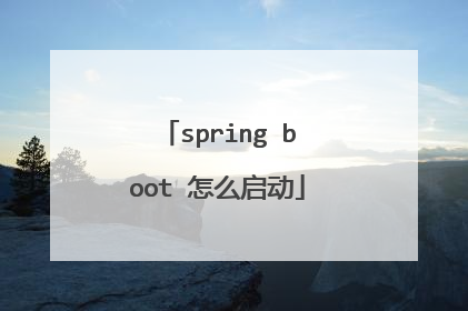 spring boot 怎么启动
