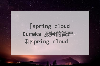 spring cloud Eureka 服务的管理和spring cloud consul有什么区别