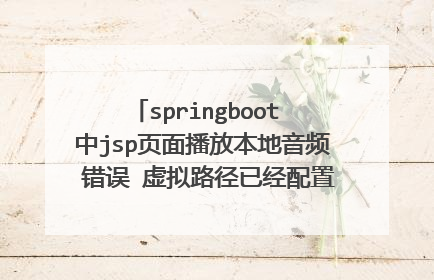 springboot 中jsp页面播放本地音频 错误 虚拟路径已经配置过了 视频可以访问