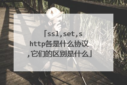 ssl,set,shttp各是什么协议,它们的区别是什么
