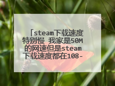 steam下载速度特别慢 我家是50M的网速但是steam下载速度都在108-300kb 怎么办