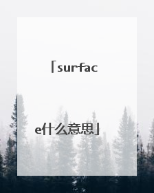 surface什么意思