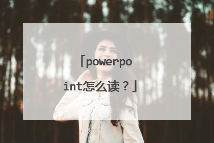 powerpoint怎么读？