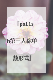 polish第三人称单数形式