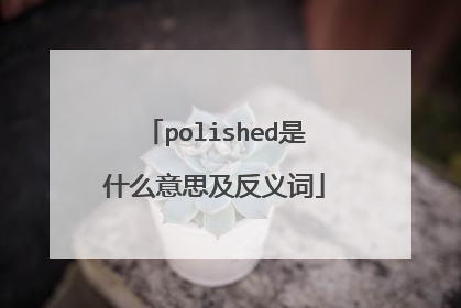 polished是什么意思及反义词