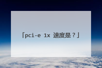pci-e 1x 速度是？