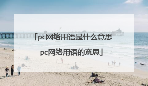 pc网络用语是什么意思 pc网络用语的意思