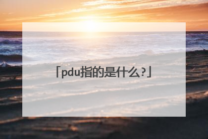 pdu指的是什么?