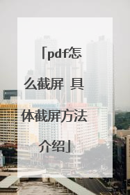 pdf怎么截屏 具体截屏方法介绍