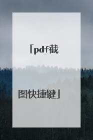pdf截图快捷键